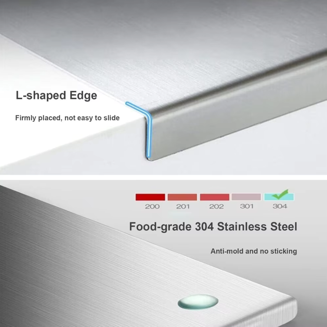 Stainless steel chopping board