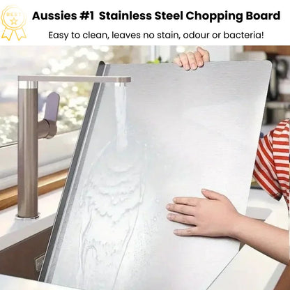 Stainless steel chopping board